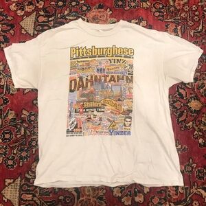 XLG White “Pittsburghese T-Shirt.